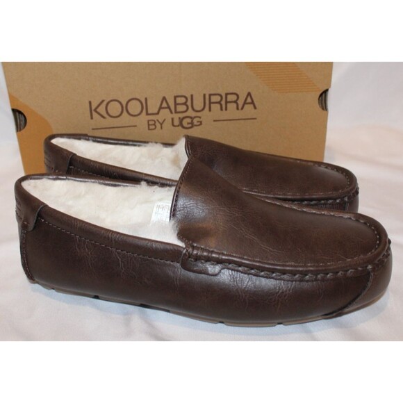 Koolaburra By Ugg Men's Tipton Smooth Slippers BROWN NIB - Picture 2 of 6